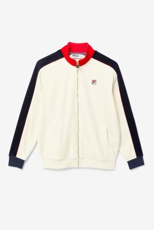 FILA Cima Velour Jackets Red / Navy,Mens Clothing | CA.RGUOBI106